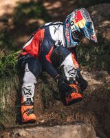 Boty TECH 10 ENDURO, ALPINESTARS (oranžová fluo/černá/bílá) 2027 (3)