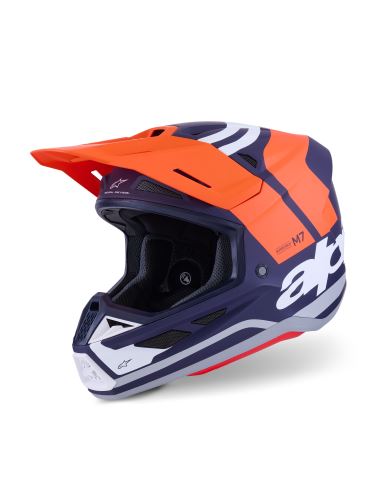 Přilba SUPERTECH S-M7 CORE, ALPINESTARS (oranžová/modrá/bílá/matná) 2027