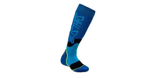 Ponožky MX PLUS-2, ALPINESTARS, dětské (modrá/tyrkysová, vel. M/L)