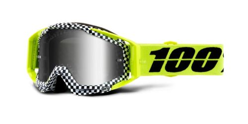 Brýle RACECRAFT ANDRE, 100% (stříbrné zrcadlové plexi)
