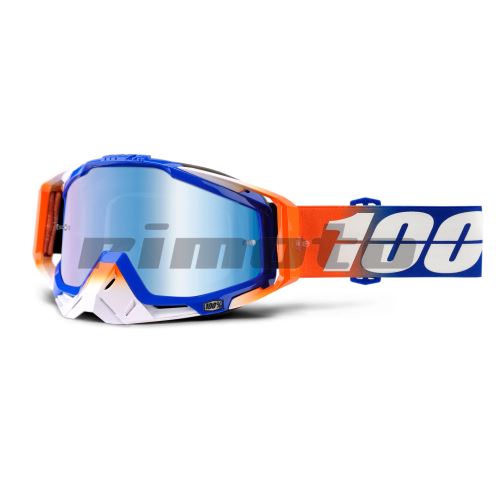brýle Racecraft Roxburry, 100 - USA (modré chrom plexi  čiré plexi  chránič nosu 20 strháv