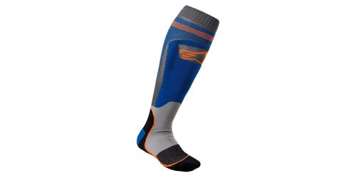 Ponožky MX PLUS-1 2020, ALPINESTARS (modrá/oranžová fluo)