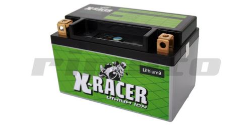lithiová baterie 9 X-RACER 12V, 18A, 210 CCA, hmotnost 0.81 kg, 150x87x93 mm nahrazuje typ
