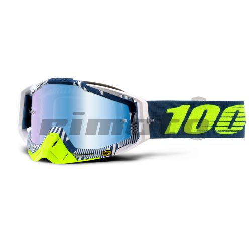 brýle Racecraft Eclipse, 100 - USA (modré chrom plexi  čiré plexi  chránič nosu 20 strháva