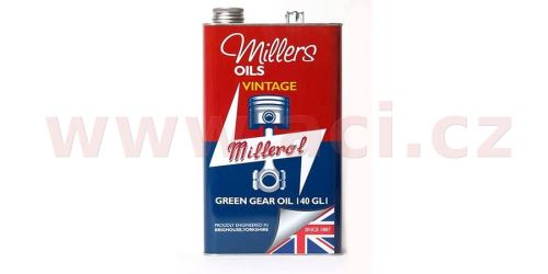 MILLERS OILS minerální převodový olej bez EP aditiv Classic Vintage Green Gear Oil 140 GL1 5l