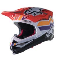 Přilba SUPERTECH S-M10 edice TROY LEE DESIGNS, ALPINESTARS (oranžová/žlutá/fialová/bílá/černá) Přilba SUPERTECH S-M10 edice TROY LEE DESIGNS, ALPINESTARS (oranžová/žlutá/fialová/bílá/černá)