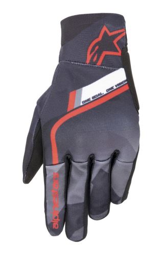 Rukavice REEF, ALPINESTARS (camo/červená/černá/šedá/bílá)