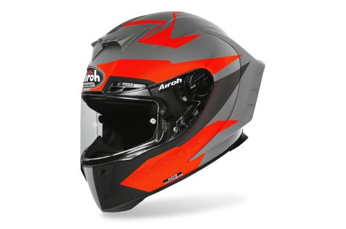 Přilba GP 550S VECTOR, AIROH - Itálie (černá/oranžová/stříbrná-matná)