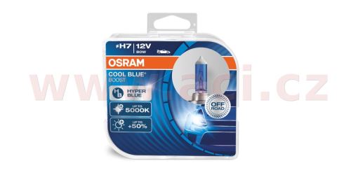 Žárovky H7 12V 80W (patice PX26d) OSRAM COOL BLUE BOOST (bez homologace) (2 ks v boxu)