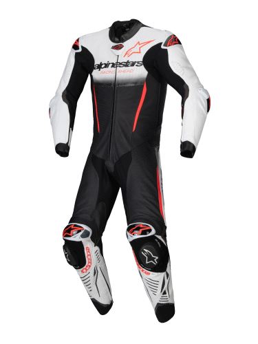Jednodílná kombinéza GP-R7, TECH-AIR ready/kompatibilní, ALPINESTARS (bílá/černá/červená fluo) 2027
