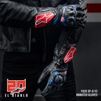 Rukavice SP-8 3 MONSTER FQ20 kolekce, ALPINESTARS (černá/červená/modrá/bílá) 2026 (5)