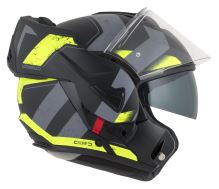 Přilba MultiFlip Korp, CASSIDA (černá matná/žlutá fluo/šedá) 2026 (13)