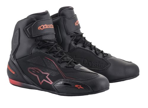 Boty FASTER-3 DRYSTAR, ALPINESTARS (černá/červená fluo)