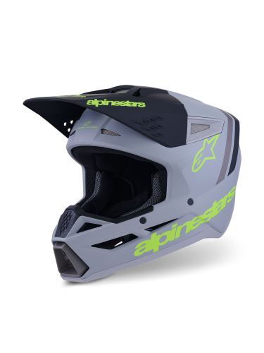 Přilba S-M3 RADIUM, ALPINESTARS (šedá mat/žlutá fluo/černá) 2027