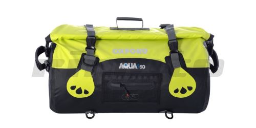 vodotěsný vak Aqua50 Roll Bag, OXFORD - Anglie (černý/fluo, objem 50 l)