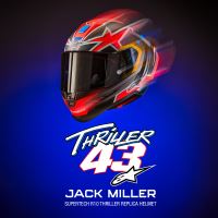Přilba SUPERTECH R10 limitovaná edice JACK MILLER, ALPINESTARS (matný karbon/červená/modrá/žlutá/bílá) (2)