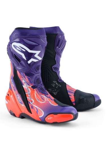 Boty SUPERTECH R VENTED FLYTE limitovaná edice JORGE MARTIN, ALPINESTARS (fialová/červená/černá) 2026