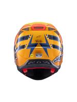 Přilba SUPERTECH S-M10 edice TROY LEE DESIGNS, ALPINESTARS (modrá perleť/oranžová fluo/žlutá/červená) 2026 (2)