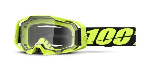 ARMATIC 100% brýle Neon Yellow, čiré plexi