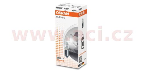 Žárovka H6W 12V 6W (patice BAX9s) OSRAM
