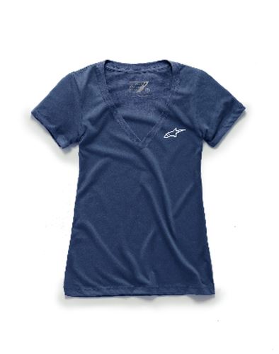 Triko AGELESS VNECK TEE, ALPINESTARS, dámské (tmavě modrá)