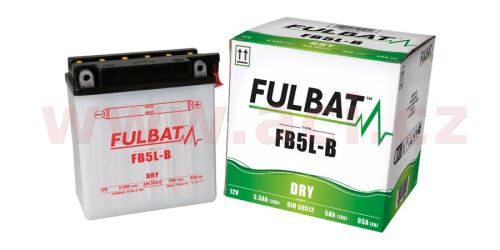 Baterie 12V, YB5L-B (12N5-3B), 5Ah, 65A, konvenční 120x60x130 FULBAT(vč. balení elektrolytu)
