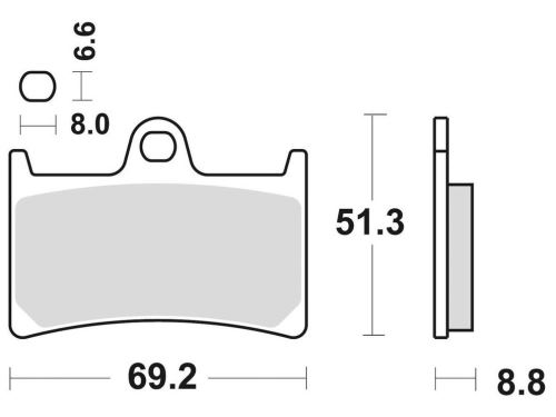 Brzdové destičky, BRAKING (semi metalická směs CM66) 2 ks v balení